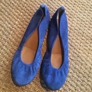 J. Crew Blue Suede Flats